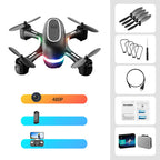 Compact Drone with Adjustable Lighting and Remote Operation